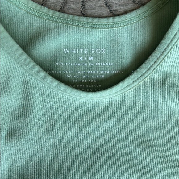White Fox Boutique Your Vibe Seamless Tank Sage Size S/M - Picture 7 of 7